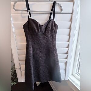 Club Monaco Brown Metallic Cut out dress